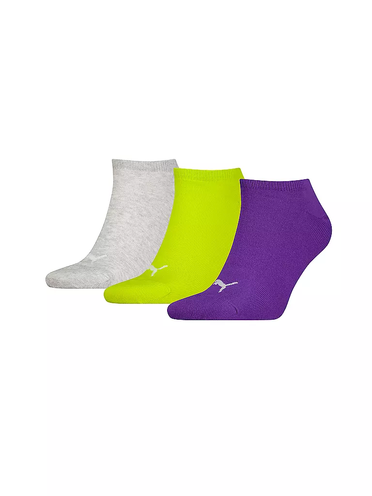 PUMA Damen Sneaker Socken Invisible 3er Pkg. lila